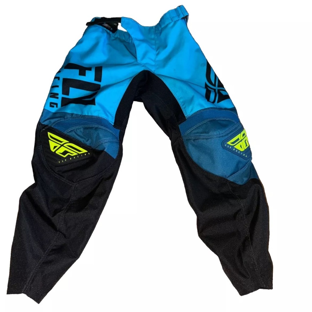 Fly Racing F-16 Pants Size 20 Kids Blue, Yellow & Black